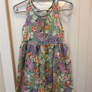 H&M Mint Green Floral & Purple Butterfly Tank Dress